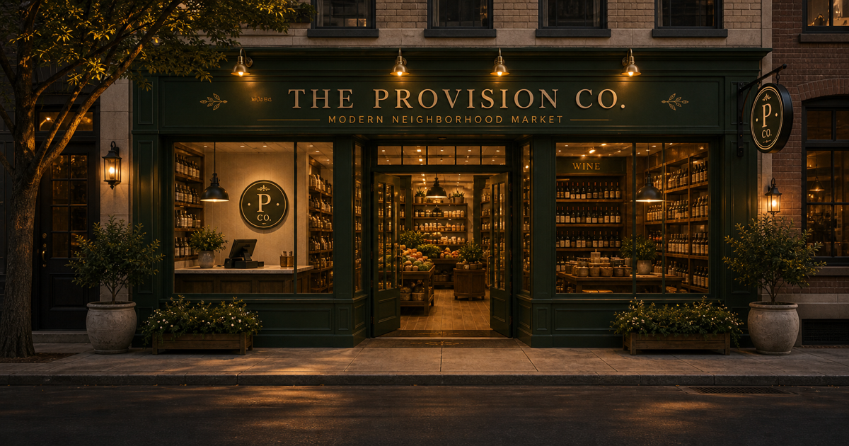 Concept rendering of The Provision Co. neighborhood market